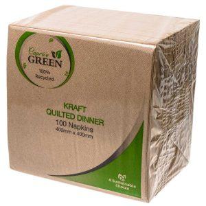 Caprice Green Quilted Dinner Napkin