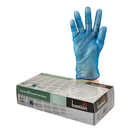 Bastion Vinyl Ultra P/F Blue Large Gloves