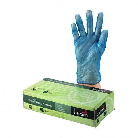 Bastion Vinyl L/P Blue Large Gloves